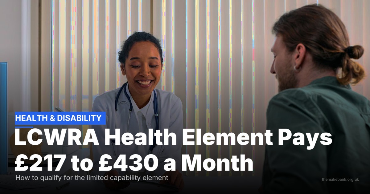 LCWRA health element pays £217 to £430 a month